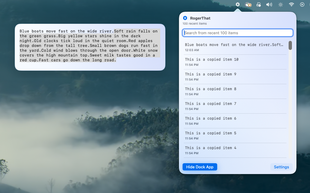 Select text from preview