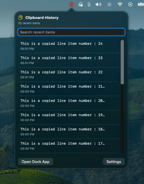 Menu Bar